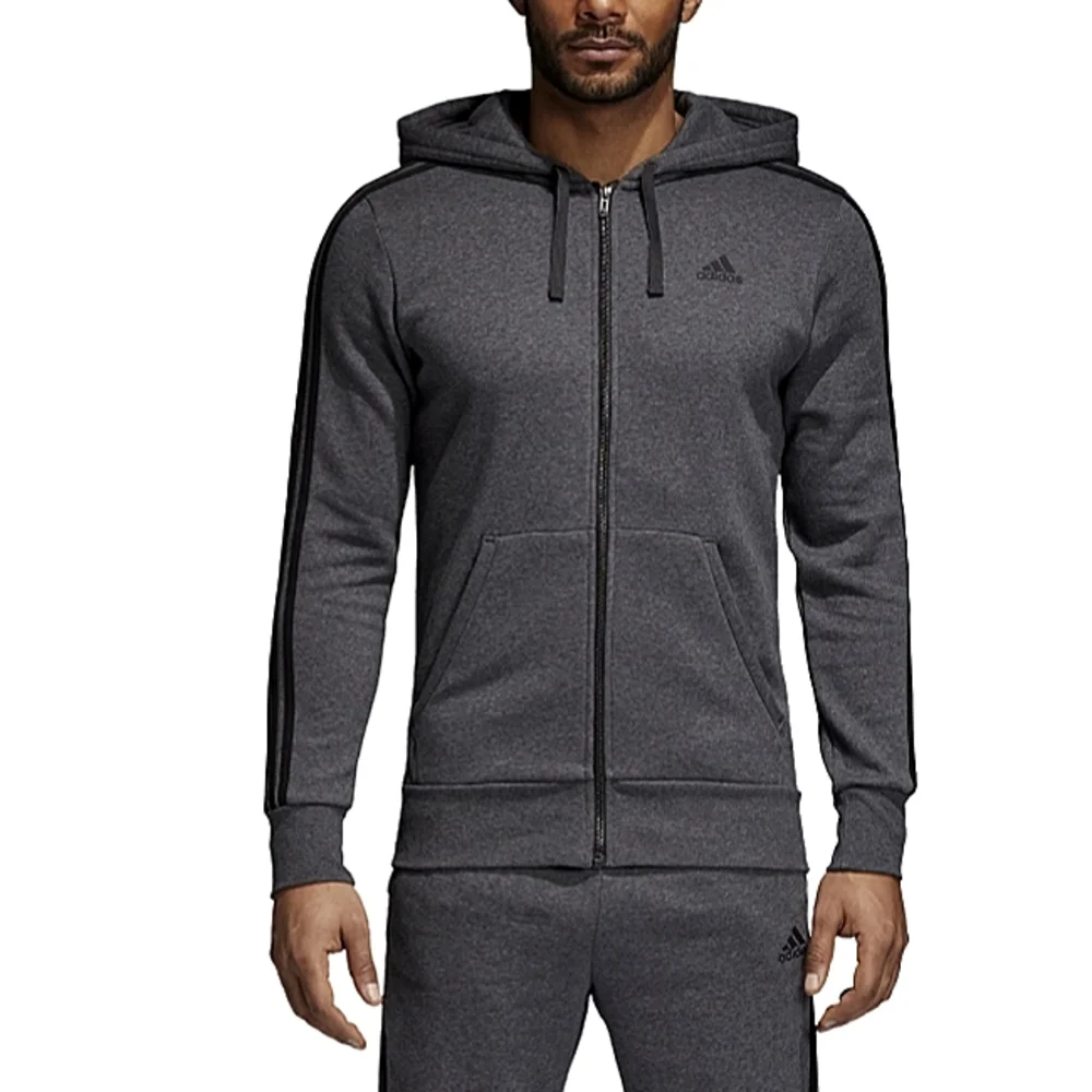 Men's Adidas Essentials 3-Stripe Fleece Hoodie - Size XL